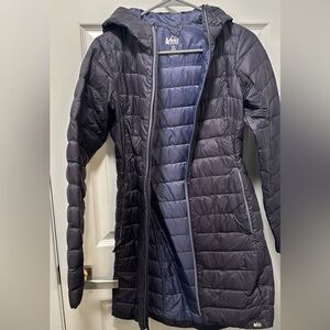 REI thinsulate winter jacket purple XS women.